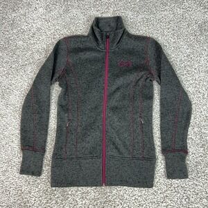 KUIU Jacket Womens XS Gray Base Camp Sweater Fleece Full Zip Thumbholes Hunting